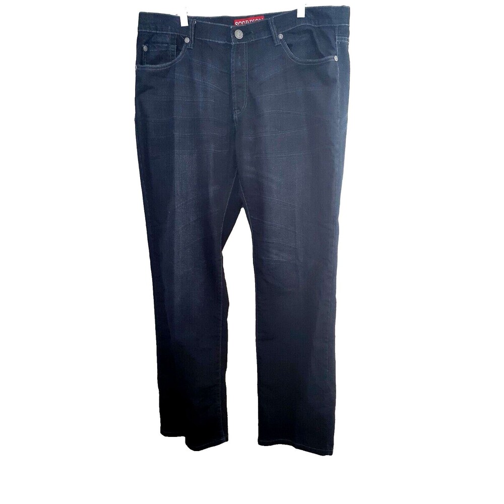Mens Scorpion Black Denim Blue Jeans Size 40 Big Man Styled in USA  straight leg